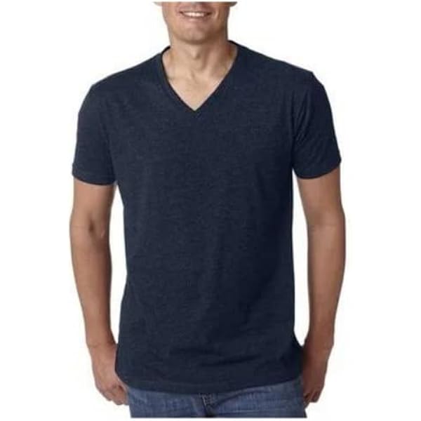 Next Level 6071 Men's Triblend Long Sleeve Crew Tee - Vintage Royal Color, XX-Large - View #2