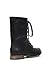 Breckelle Georgia Vegan Leather Lace Up Round Toe Womens Motorcycle Boots