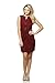 Miss Chase Women's Cotton Round Neck Sleeveless Zippered Shift Summer Dress