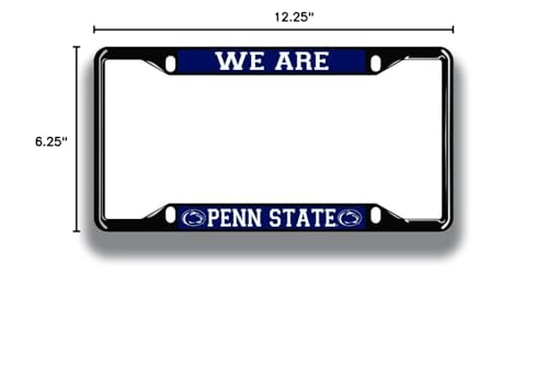 Elite Fan Shop Penn State Nittany Lions License Plate Frame Black