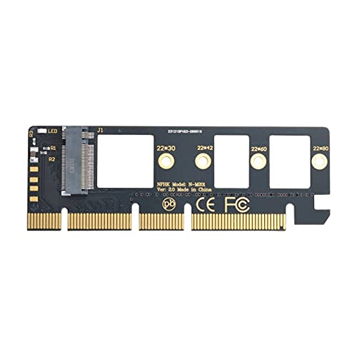 NFHK NGFF M-key NVME M.2 SSD to PCI-E Express 3.0 16x X4 Adapter without Bracket — image 1