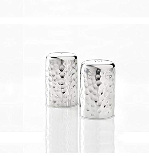 American Metalcraft HMSP2 Stainless Steel Salt and Pepper Shakers, Hammered Design, 2-Ounces,Silver