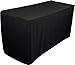 Utopia Kitchen Fitted Tablecloth 1 Pack Black [6 Feet, 72x30 Inches] Rectangle Table Cloth - Washable and Wrinkle Resistant Cover for Party, Dinner, Wedding and Trade Shows