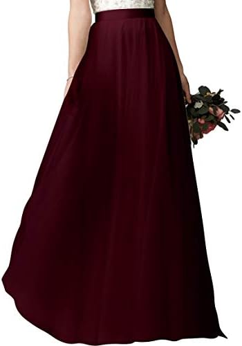 Beach Tulle Long High Waist Maxi Skirt With Belt For Wedding