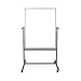 Luxor Mobile MB3648WW Dry Erase Double-Sided Magnetic Whiteboard with Aluminum Frame and Stand,36