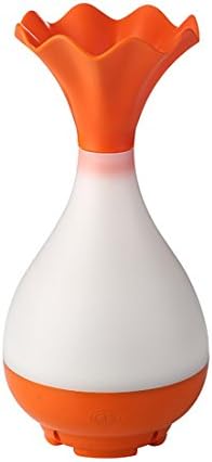 HF morning Jade Vase Aroma Diffuser Cool Mist Humidifier Portable Ultrasonic Humidifier Whisper-quiet Air Purifier Dry Automatic Shut Off Night Light for Home, Office, SPA (98×98×203mm, Orange)