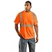 Classic Standard Wicking Birdseye Hi-Viz Reflective Safety Shirt - XL-ORANGE-