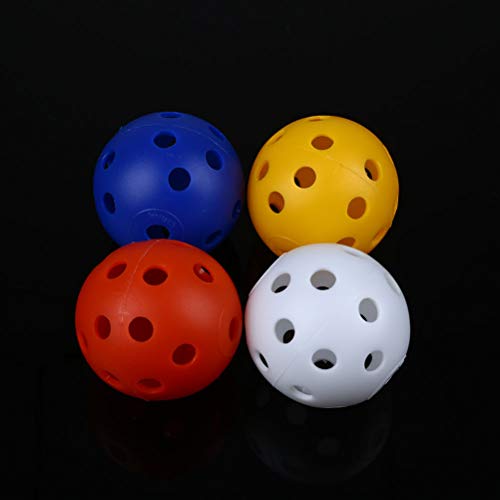 image for TOYMYTOY 24pcs Perforated Plastic Toy Golf Balls Hollow Golf Practice 