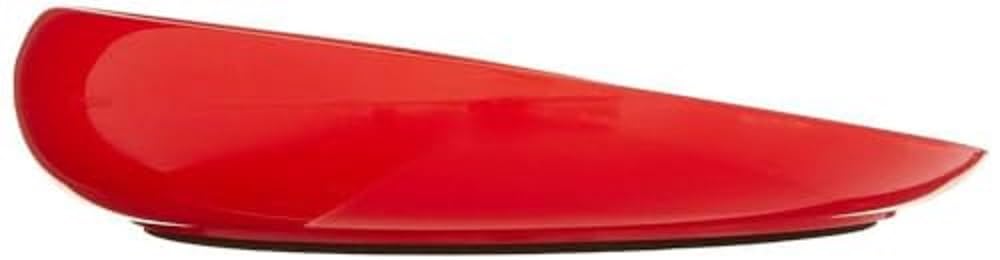 HOMECRAFT Red Round Scoop Dish, Unbreakable 8" Scooper Bowl for Elderly, Disabled, & Handicapped, Plate with Non Skid Rubber Padded Bottom for Independent Eating, Self-Feeding Aid