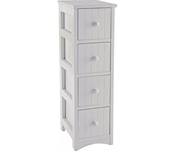 Brand New Tongue And Groove White 4 Drawer Storage Unit Amazon Co