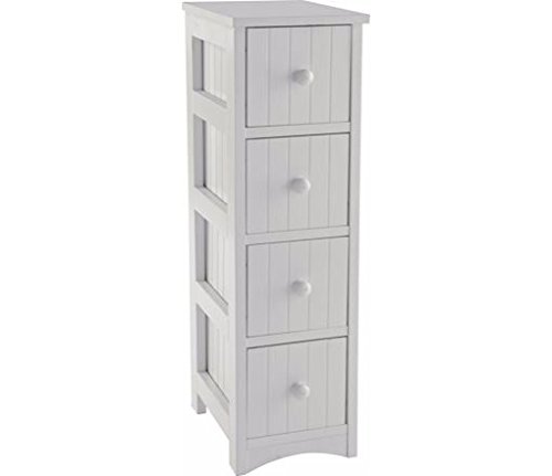 Brand New Tongue And Groove White 4 Drawer Storage Unit Amazon Co