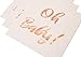 Baby Shower Napkins - 100 Pack White Disposable Paper Luncheon Napkins with Rose Gold Foil