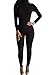 Pink Queen Women's Winter Long Sleeve High Neck Bodycon Pants Jumpsuits Rompers