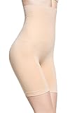 Smallshow Women's Shapewear Hi-waist Tummy Control Inner Thigh Slimmer Nude/Black