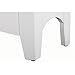 Teamson Home Glancy Wooden Freestanding Floor Cabinet with 2 Adjustable Shelves 3 Storage Spaces 2 Shutter Doors and 2 Chrome-Finished Knobs, White
