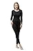 Tesla BU-WHS200-BLK_Large Blank Women's Top & Bottom Set w Microfiber WHS200