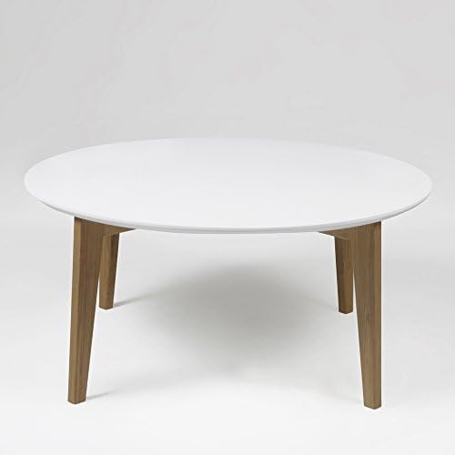 Lounge Zone Moderner Couchtisch Sofatisch Wohnzimmertisch Wohnzimmer Holztisch Tisch Akin Holz Eiche Unbehandelt Massivholz Weiss Rund 90x90cm 12852 Amazon De Kuche Haushalt