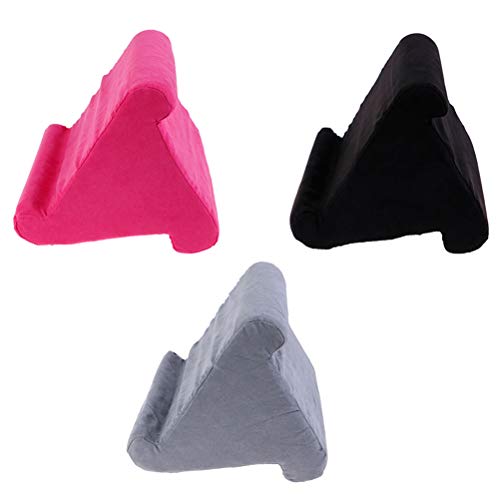 CoscosX Soft Pillow Stand,Universal Multi-Angle Pillow Lap Stand Holder,Multifunction Hands Free Tablet Computer Stand Rest Cushion Crib Knee/Desk for Pads,eReaders,Smartphones,Books,Magazine,Black - Thumbnail 4