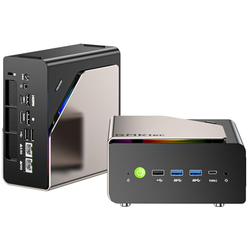 GMKtec T2S AI Mini PC con Intel Ultra X7 358H (superiore a 285H/HX370), Intel Arc B390, 64GB LPDDR5X 8533MHz (16GB×4), SSD PCIe 4.0 1TB, RJ45 10Gbps, WiFi 7, BT5.4, 2×USB4, Oculink, display 4×8K