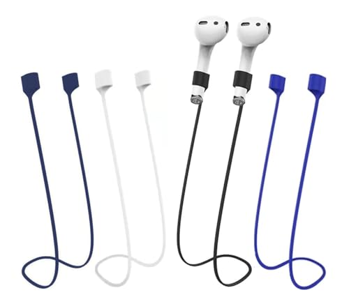 BUISAMG Magnetische Anti-Verlust-Gurte für AirPods, weiches Silikon, Sport-Umhängeband, Umhängeband – (4er-Pack) kabellose Kopfhörer, Anti-Verlust-Sei