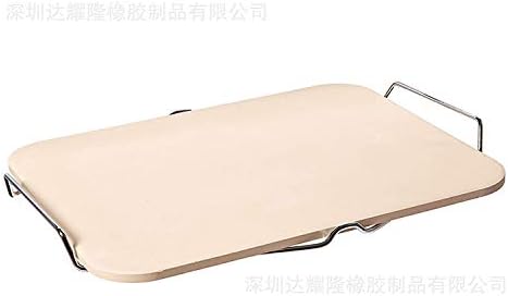 WJLED 14.9'' X 11.8'' Pizza Stone Rectangular Baking Stone Premium Cordierite Pizza Grilling Stone for Grill Oven, Bake Homemade Golden Crispy Crust Pizza
