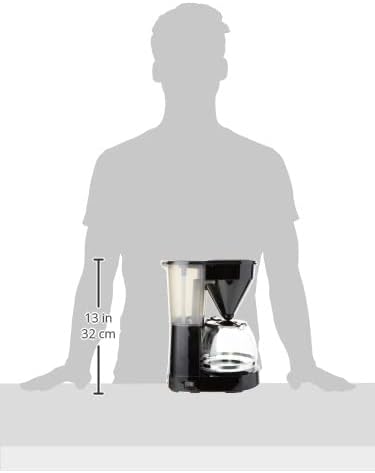Easy II 1023-02 - Cafetera de goteo con jarra de vidrio y portafiltros aptos para lavavajillas, cafetera de filtro antigoteo, máquina de café para hasta 10 tazas, 1,25 L, negro — foto 2 de 2
