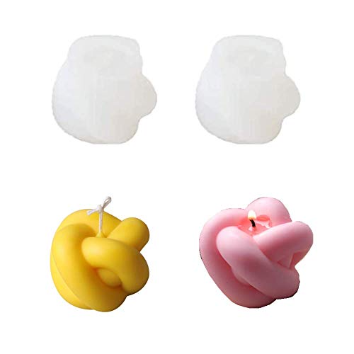 NOA 2 PCS Candle Mold Creative Knot Shape Magic