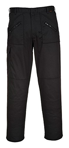 PORTWEST Black S887 Arbeitshose mit Knietaschen Beinlänge 31 (Standardlänge) Schwarz