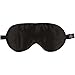 Everest Essentials Silk Sleep Mask with Adjustable Strap, Blocks Out Light and Helps Sleep Better | Eye Mask for Yoga, Shift-Work, Migraines, Puffy Eyes | Blindfold Comes in a PE Zip Bag, Black