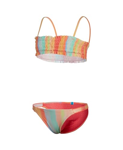 Arena Mädchen Girls' Water Print Bandeau Bikini, Multistripes, 164 EU