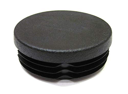 4 Pack: 1 3/4 Inch Round Black Plastic Tubing Hole Plug, Pipe Tubing End Cap, Steel Fence Post and Furniture Pipe Tube Cover