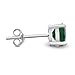Sterling Silver Natural Emerald Stud Earrings 4mm 1/2 Carat Total Weight
