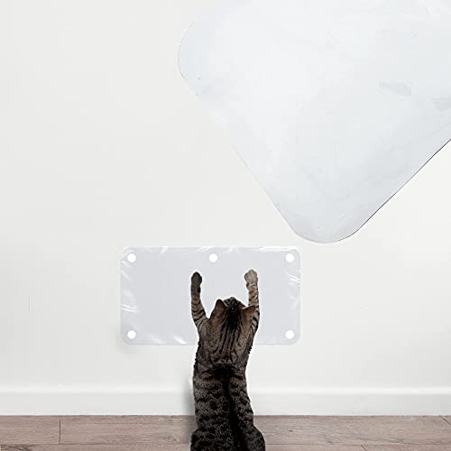 LAMINET Katzenkratzschutz Für Möbel | Set Mit 4 Schilden, 35,6 X 14 Cm | Kristallklar, Flexibel & Ohne Kleber