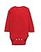 RABBIT SKINS, Baby Soft Cotton Long Sleeve Bodysuit, Red, 6 Months