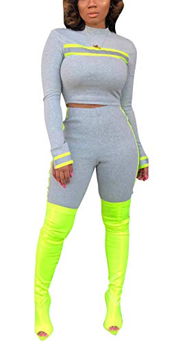 Womens Two Piece Tracksuit Set - Stripes 2 Piece Outfits Sweatsuits Jumpsuits