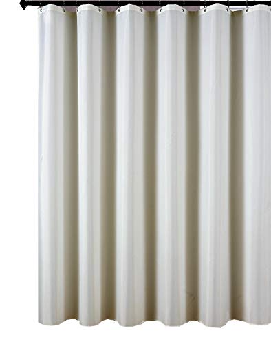 Biscaynebay Fabric Shower Curtain Liner, Waterproof Water Resistant Bathroom Curtain Liner, 72X72, White