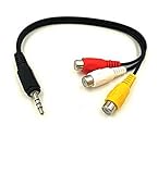 Poyiccot 3.5mm male Plug to 3RCA Female adapter