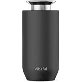 Vibeful Go Waterless Fragrance Oil Diffuser, Portable Cold Air Scent Machine for Home Office & Car, Cordless Rechargeable Aviation Aluminum Aromatherapy Diffuser with 3 Intensity Levels (Black)