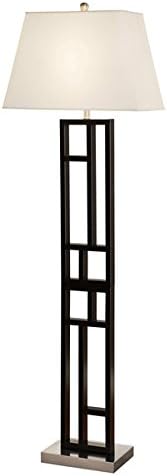 Floor Lamps 64-inch Geometric-Sculptured, Black and Brushed Steel Finished Floor Lamp - 64 in High x 20 in Wide x 10 in Deep. Assembly Required