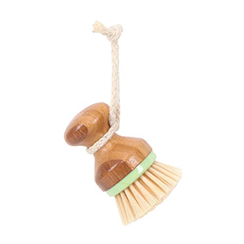 JDgoods Bamboo Dish Brush, Kitchen Non-stick Skillet Brush Oil Dishwashing Cleaning Bowl Palm Brush