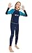 NATYFLY Kids Wetsuit, 2.5mm Neoprene Thermal Swimsuit, Full Wetsuit for Girls Boys and Toddler, Long Sleeve Kids Wet Suits for Swimming (Blue-2MM-Long Sleeve, 6)