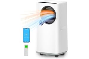 CACULE Portable Air Conditioners, cooling and heating with Fan & Dehumidifier, Sleep Mode 3 Fan Speeds Auto Swing