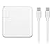 GSNOW 87W USB-C Power Adapter Charger - Compatible with MacBook Pro 15 Inch Laptop - with USB-C to USB-C Charge Cable (White)