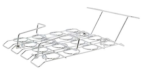 Cupcake Cone Baking Rack - 16 Ice Cream Cone Holder, Cones Stand, Foldable Cake Decorating Pastry Tray, Stainless Steel - Thumbnail 2