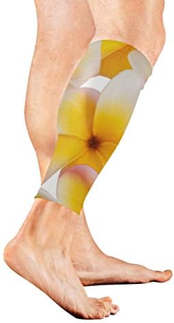 サポーター カーフスリーブ ふくらはぎ 綺麗な 黄色い花 プリント 吸湿 速乾 伸縮 筋肉 疲労を