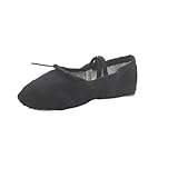 MSMAX Kid Girl's Classic Canvas Practise Ballet Dancing Yoga Shoes,Red