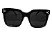 O2 eyewear 1762 Premium Oversize XXL Women Men, Solid Black, Size XX-Large