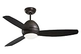 Emerson Ceiling Fans CF252ORB Curva 52-Inch Modern Indoor Outdoor Ceiling Fan With Light And Remote, Wet Rated, Oil Rubbed Bronze Finish