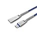 IMKEY Premium 5 Feet Zinc-Alloy Spring Micro USB 2.0 Sync Data Fast Charging Cable For Samsung Galaxy S7/ S6 / Edge, S4/ S3/ Note 5 / 4 / 2,Google Nexus,LG,HTC,Nokia,Blackberry And More - (Blue)