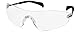 MCR Safety Glasses S2210AF Blackjack S22 Series Clear Lens with UV Protection and Anti-Fog Coating, Chrome Metal Temple Frameless Design, 1 Pair